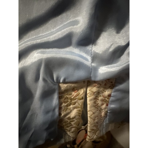 Peck & Peck Women's Blue Stripe Floral Embroidered Tapestry‎ Blazer Size 6 Lined - Picture 6 of 11